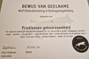 Vida: hondenschool jaar 2022