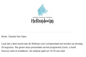 Webinar Lichaamstaal van honden